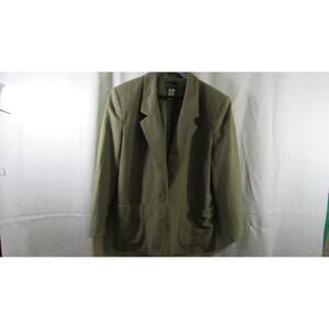 Haberdashery Leslie Fay Women's Blazer Size 16 Jacket Green Vintage